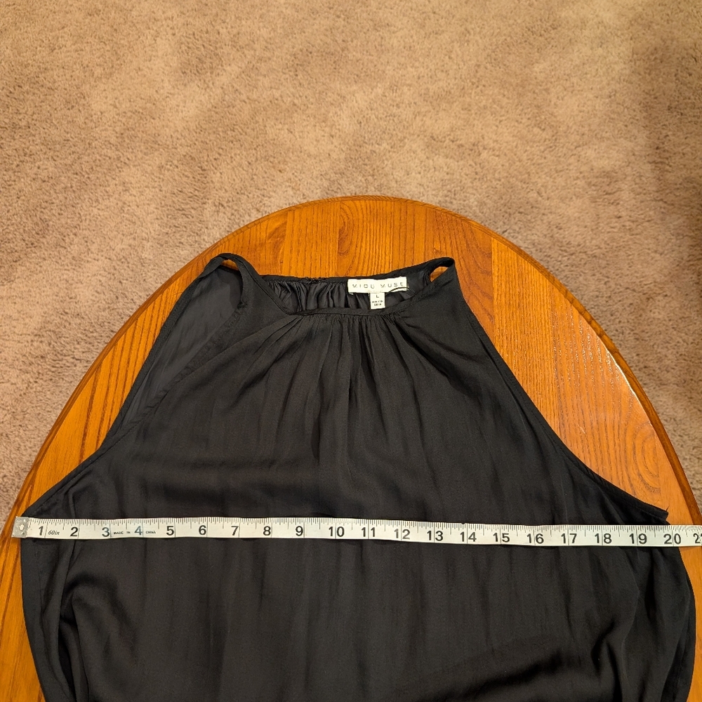 Miou Muse Black Halter Style Dress, Size L - NEW - Picture 3 of 8